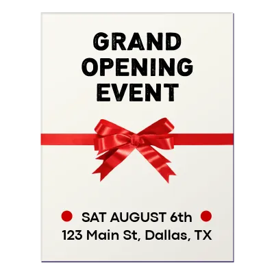 Custom Posters Multiple Sizes Grand Opening Event