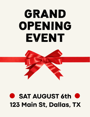 Custom Posters Multiple Sizes Grand Opening Event