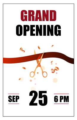 Custom Posters Multiple Sizes Ribbon Cutting