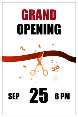 Custom Posters Multiple Sizes Ribbon Cutting