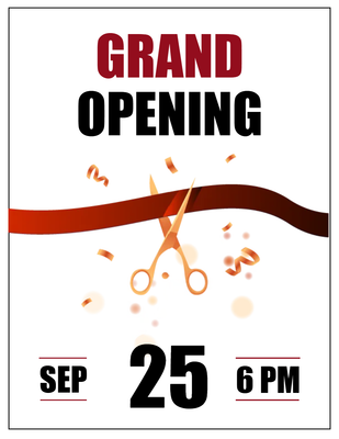 Custom Posters Multiple Sizes Ribbon Cutting