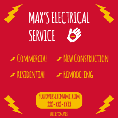 Custom Outdoor Yard Signs Multiple Sizes Electrical Service