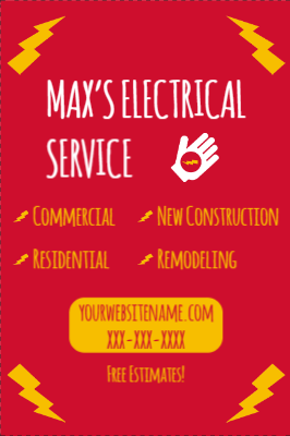 Custom Outdoor Yard Signs Multiple Sizes Electrical Service