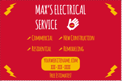 Custom Outdoor Yard Signs Multiple Sizes Electrical Service