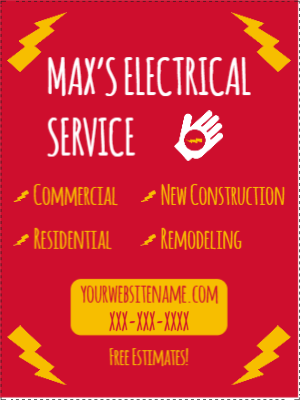 Custom Outdoor Yard Signs Multiple Sizes Electrical Service