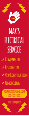 Custom Outdoor Yard Signs Multiple Sizes Electrical Service