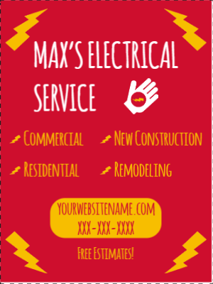 Custom Outdoor Yard Signs Multiple Sizes Electrical Service