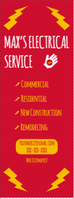 Custom Outdoor Yard Signs Multiple Sizes Electrical Service