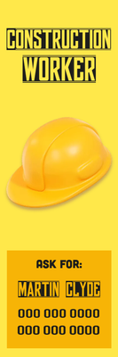 Custom Outdoor Yard Signs Multiple Sizes Construction Worker