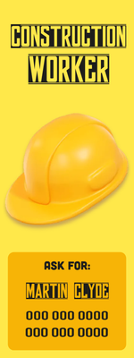 Custom Outdoor Yard Signs Multiple Sizes Construction Worker