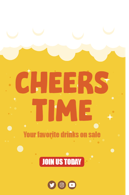 Custom Posters Multiple Sizes Cheers