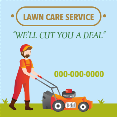 Custom Outdoor Yard Signs Multiple Sizes Lawn Care Service