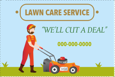 Custom Outdoor Yard Signs Multiple Sizes Lawn Care Service