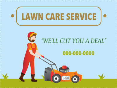 Custom Outdoor Yard Signs Multiple Sizes Lawn Care Service