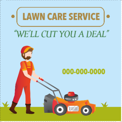 Custom Outdoor Yard Signs Multiple Sizes Lawn Care Service