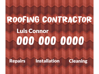 Custom Outdoor Yard Signs Multiple Sizes Roofing Contractor