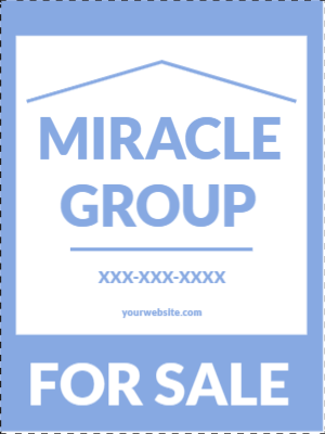 Custom Outdoor Yard Signs Multiple Sizes Miracle Group