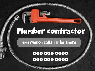 Custom Outdoor Yard Signs Multiple Sizes Plumber Contractor