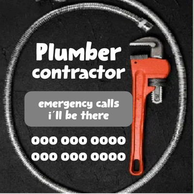 Custom Outdoor Yard Signs Multiple Sizes Plumber Contractor