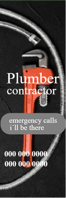 Custom Outdoor Yard Signs Multiple Sizes Plumber Contractor