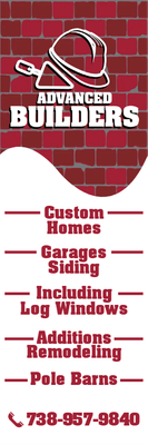 Custom Outdoor Yard Signs Multiple Sizes Advance  Builders