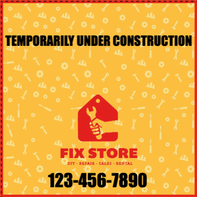 Custom Outdoor Yard Signs Multiple Sizes Under Construction