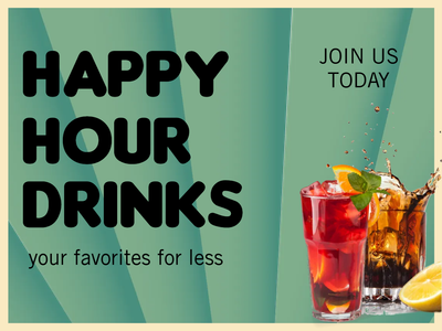 Custom Posters Multiple Sizes Hour Drinks