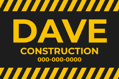Custom Outdoor Yard Signs Multiple Sizes Construction