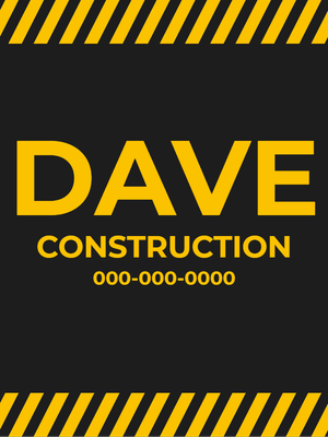 Custom Outdoor Yard Signs Multiple Sizes Construction
