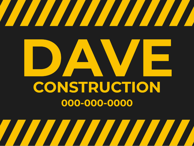 Custom Outdoor Yard Signs Multiple Sizes Construction
