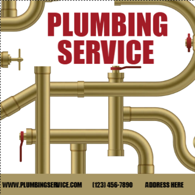 Custom Outdoor Yard Signs Multiple Sizes Plumbing Service