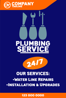 Custom Outdoor Yard Signs Multiple Sizes Water Line Repairs