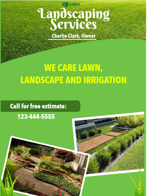 Custom Outdoor Yard Signs Multiple Sizes Landscaping Services