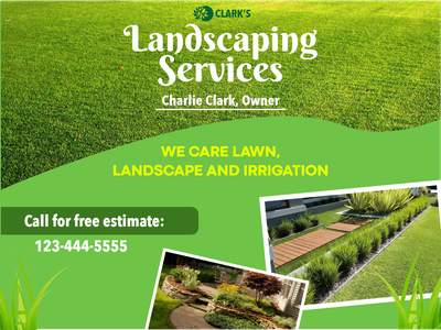 Custom Outdoor Yard Signs Multiple Sizes Landscaping Services