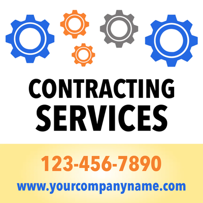 Custom Outdoor Yard Signs Multiple Sizes Contracting Services
