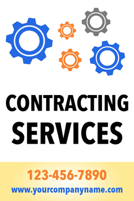 Custom Outdoor Yard Signs Multiple Sizes Contracting Services