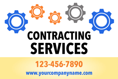 Custom Outdoor Yard Signs Multiple Sizes Contracting Services