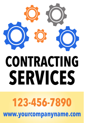 Custom Outdoor Yard Signs Multiple Sizes Contracting Services