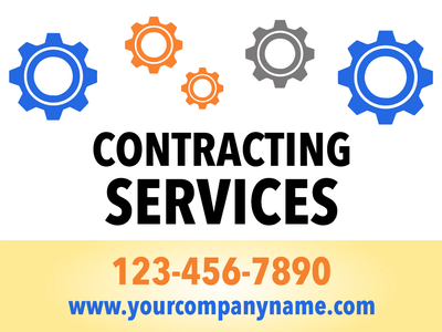Custom Outdoor Yard Signs Multiple Sizes Contracting Services