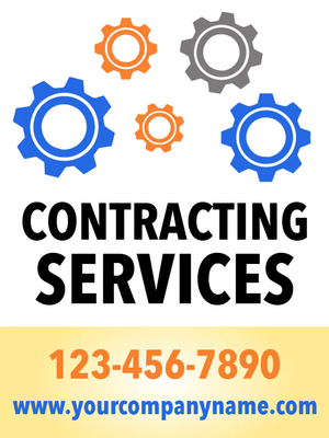 Custom Outdoor Yard Signs Multiple Sizes Contracting Services