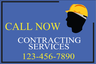 Custom Outdoor Yard Signs Multiple Sizes Contracting Services