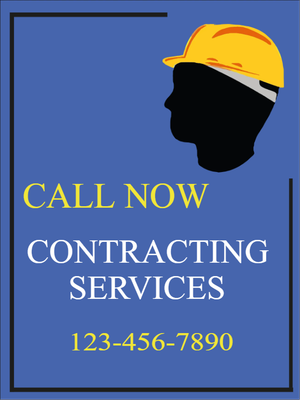 Custom Outdoor Yard Signs Multiple Sizes Contracting Services