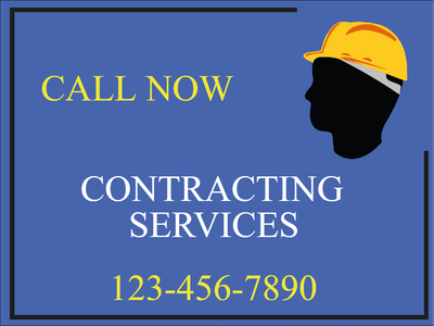 Custom Outdoor Yard Signs Multiple Sizes Contracting Services