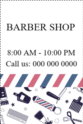 Custom Outdoor Yard Signs Multiple Sizes Barber Shop