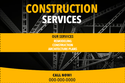 Custom Outdoor Yard Signs Multiple Sizes Construction Service