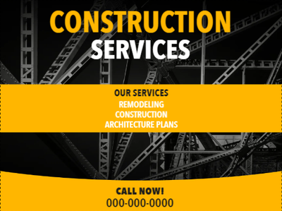 Custom Outdoor Yard Signs Multiple Sizes Construction Service