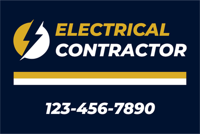 Custom Outdoor Yard Signs Multiple Sizes Electrical Contractor