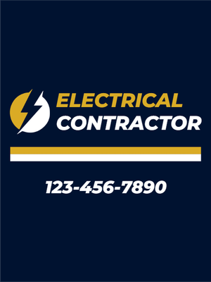 Custom Outdoor Yard Signs Multiple Sizes Electrical Contractor