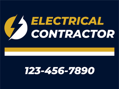 Custom Outdoor Yard Signs Multiple Sizes Electrical Contractor