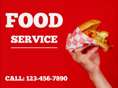 Custom Outdoor Yard Signs Multiple Sizes Food Services